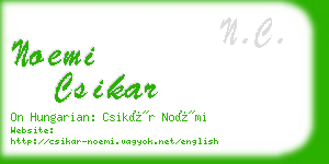 noemi csikar business card